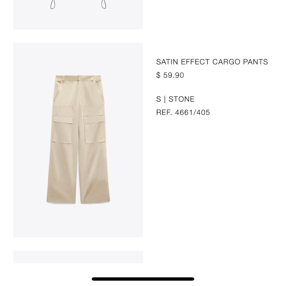 Satin Effect Cargo Pants